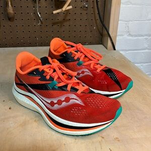 Saucony Orange and Green Sneakers Performance Mesh